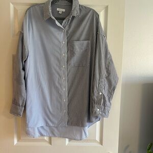 Stylish Women’s Oversized Striped Shirt